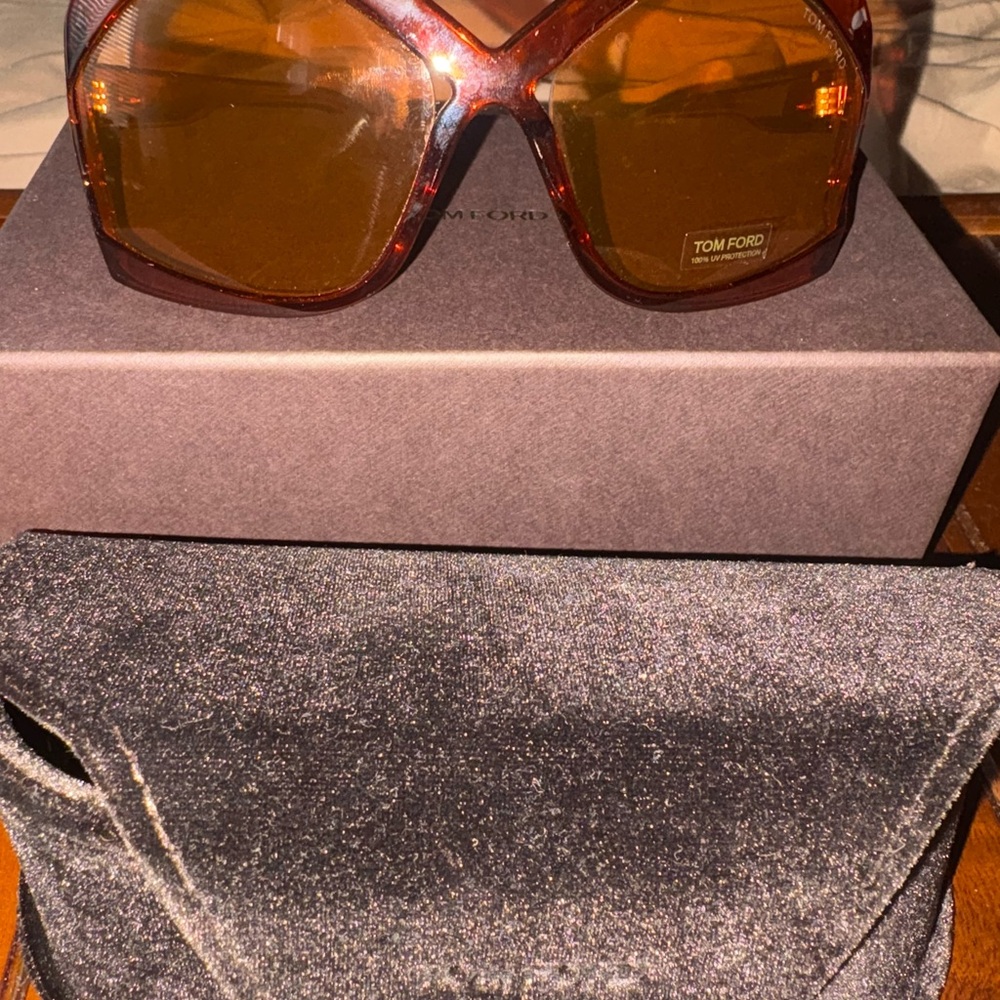 Tom Ford Orange Oversized Sunglasses